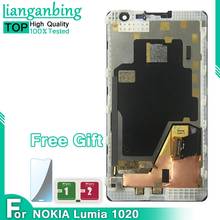 Display lcd para nokia lumia 1020, tela sensível ao toque digitalizada para reposição e com moldura 2024 - compre barato