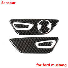 Para ford mustang 2015 2016 2017 2018 2019 acessórios do carro ajuste de assento decoração capa adesivo interior estilo fibra carbono 2024 - compre barato