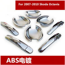 For 2007-2011 Skoda Octavia ABS Chrome Door Handle Cover 2024 - buy cheap