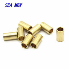 SEA MEW 5.5mm*9.5mm Raw Brass Tube Beads DIY Jewelry Findings For Jewelry Making Component 100PCS 2024 - buy cheap