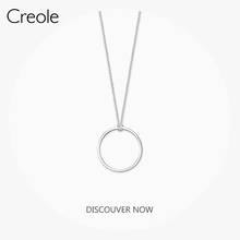 Link Chain Necklace Circle Large,2019 Winter Brand New 925 Sterling Silver Europe Trendy Charm Carrier Gift For Women Men 2024 - buy cheap