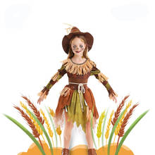 Kids Fairy Tale Scarecrow Cosplay Costumes Girls Kindergarten Halloween Party Drama Stage Play Fancy Dress Costume 2024 - buy cheap