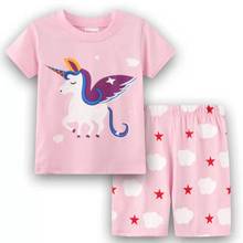 New Childen Pyjamas Girls Night Wear Infantil Pajamas Summer Toddler Boy Sleepwear Pijama Kids Short Sleeve Homewear Clothes 2024 - buy cheap