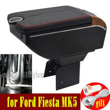 Descanso de braço para console, porta dupla, para ford fiesta mk5, com 7 portas usb, console de armazenamento 2024 - compre barato