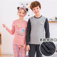 Autumn Winter Pyjamas Teenage Pajamas For Girls Boys Clothes Big Boy Cotton Sleepwear Nightwear Children's Pajama Sets For 9-19Y 2024 - buy cheap