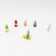 Handmade DIY resin accessories earrings bracelets mobile phone pendant handmade materials fashion powder bottle small pendant 2024 - buy cheap