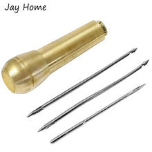 4Pcs Fabric Leather Sewing Awls Needles Copper Handle Hand Stitcher Tools for DIY Leather Craft Sewing Shoe Bag Repair Awl 2024 - buy cheap