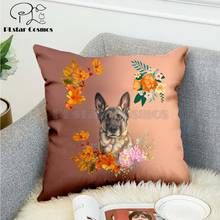 Funda de almohada de felpa para perro, funda de cojín decorativo de poliéster, estilo cuadrado, nórdica, flor, cachorro, 11 2024 - compra barato