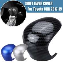 Carbon Fiber Car ABS Gear Lever Shift Knob Cover Trim Head Cover Automobile Decoration For Toyota CHR 2016-2019 2024 - buy cheap