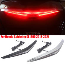 Alerón de ABS para maletero de motocicleta, luz LED roja de freno trasero, señal de giro para Honda Goldwing GL1800 2018-2021 2024 - compra barato
