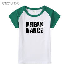 Camiseta con estampado de letras de Breakdance para niños, niño y niña, camiseta divertida de manga corta, ropa para niños pequeños, camisetas de Hip Hop 2024 - compra barato