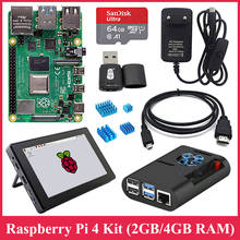 Raspberry Pi 4 Model B Kit + 7 inch Touch Screen and Case + Power Supply + SD Card + Case + Heat Sink for Raspberry Pi 4 2GB 4GB 2024 - buy cheap