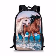 2020 cavalo impressão mochila sacos de escola para crianças meninas meninos estudantes ortopédicos mochila packbags mochila escolar bolsa de ombro 2024 - compre barato