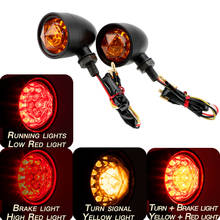 1 Pair Retro Bullet Diamond Black LED Blinker Light Motorcycle Turn Signal Indicator Lamp Light Universal 2024 - buy cheap