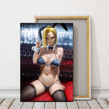 Pintura em tela cartaz hd impressão anime dragão android 18 fotos sexy arte da parede decoração para casa emoldurado modular moderna sala de estar 2024 - compre barato