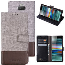 Wallet Case For SONY Xperia 1 II 10 Plus L3 Cover Fabric PU Leather Case For SONY Xperia XZ2 XZ1 XZ XA2 XA X Premium Compact XZ3 2024 - buy cheap