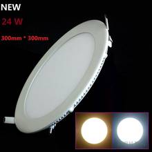 Ultra thin design 24W LED ceiling recessed grid downlight / round panel light 300mm, 1pc/lot free shipping 2024 - buy cheap