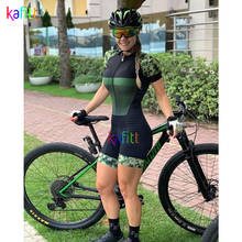 Kafitt Women's Clothes Triathlon Skinsuit Sets Conjunto Feminino Ciclismo MTB Bike Short Sleeve Bicycle Thin Pad  Jumpsuit Kits 2024 - buy cheap