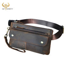 Old Fashion Crazy Horse Leather Cross-body Sling Bag Design Casual Travel Cigarette Phone Case Fanny Waist Belt Bag Pack 8136 2024 - buy cheap