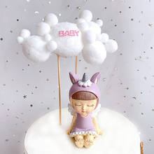 Cartoon Baby Happy Birthday Cake Topper Plush Cute Cloud Cupcake Topper For Kids Birthday Party Cake Decorations Baby Shower 2024 - buy cheap