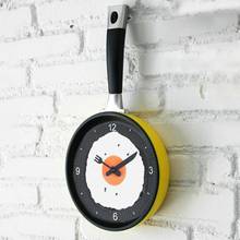 New Kids Wall CLock Creative Omelette Fry Pan Kitchen Fried Egg MINI Design Children Wall Clocks Kitchen Clock 3 Colors 2024 - buy cheap