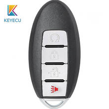 Keyecu-llave remota KR5S180144106, 4 botones, 433,92 Mhz, 4A, Chip HITAG AES para Nissan Rogue 2017, 2018, S180144109 2024 - compra barato