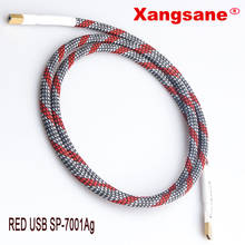 Xangsane одиночный Кристальный медный посеребренный USB кабель для звуковой карты DAC линия передачи данных квадратный рот A-B жар аудио кабель 2024 - купить недорого