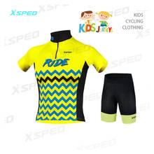 2021 Summer MTB Kid Cycling Jersey  Boys Short Sleeve Set ride Bike Children Cycling Clothing Wear Breathable Sports team Suit 2024 - buy cheap