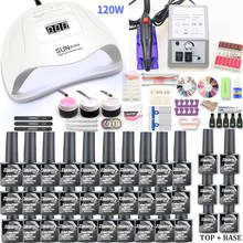 Manicure Nail Set 30/20/10 gel Nail Polish Set Kit 120W UV LAMP Set Electric Nail Drill Nail Art Manicure Set Nail Extension Kit 2024 - купить недорого