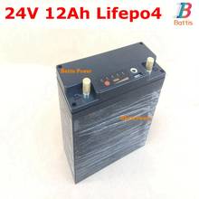 24v 12ah Lifepo4 battery pack USB port BMS for 350w 500w Inverter solar energy electric bike bicycle mower scooter + 3A charger 2024 - buy cheap
