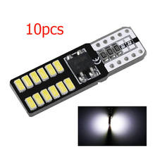 10x CANBUS T10 3014 24SMD светодиодный фонарь для салона автомобиля светодиодный W5W 194 168 автомобильная лампа для парковки свет зазор Белый купол лампа для чтения 12В 2024 - купить недорого