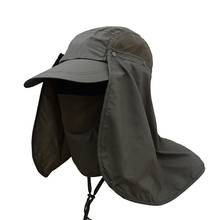 Fishing Flap Caps Men Women Tactical hat Quick Dry Sunshade UV Protection Solid Sun Hat With Chin Strap String Outdoor Sportswea 2024 - buy cheap