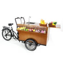 Carrinho de comida rápida de bicicleta de frutas e café triciclo bike bike bike carrinho de comida de rua 2024 - compre barato