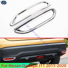 For Nissan Qashqai J11 2015-2020 Car Accessories ABS Chrome Rear Fog Light Lamp Cover Trim Molding Bezel Garnish Sticker 2018 2024 - buy cheap