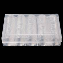 100 Coin Holder Capsules 30mm Round Box Plastic collectibles Storage Organizer 37MF 2024 - buy cheap