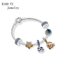 XIAOYI 100% S925 Angel star accompany DIY fashion string decorations high quality birthday bracelet for girlfriend female 2024 - buy cheap