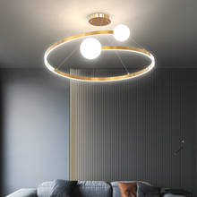 Скандинавская простая современная лампа, креативный индивидуальный светильник, роскошная люстра для спальни, столовой 2024 - купить недорого