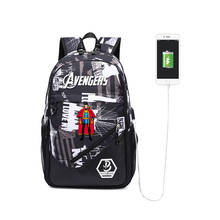 MARVEL teenager Luminous bookbag USB Charging backpack mochila Large capacity waterproof school bag travel backpack 2024 - buy cheap