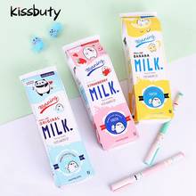 1PC Cute Animals Milk Pencil  Case PU Waterproof Stationery Bag Storage Bag Kawaii Pencil Bag For Girls Boys School Supplies 2024 - buy cheap
