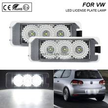 Par de luces LED para matrícula, lámpara de soporte para matrícula, sin Error, para VW Golf 4, Golf 5, Golf 6, Golf 7, Eos 06-09 2024 - compra barato