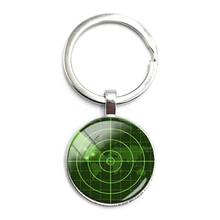 2020 Hot Handmade Trendy Dark Green Radar Screen Picture Key Chain Charm Navy Ship Radar Art Keychain Jewelry Sailors Gift 2024 - buy cheap