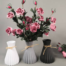 Современные пластиковые вазы, европейская антикерамическая ваза для цветов, свадебные украшения, небьющаяся простая композиция из ротанга 2024 - купить недорого