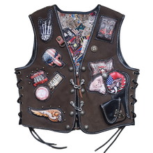 Men's Top Horse Leather Vests Brand Plus Size Genuine Leather Sleeveless Jackets Professional Motorcycle Biker Male Vintage Vest 2024 - buy cheap