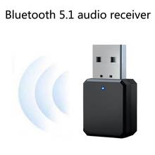 Bluetooth 5.1 receptor de áudio saída dupla aux usb estéreo carro chamada mãos-livres microfone embutido microfone adaptador sem fio para carro de tv 2024 - compre barato