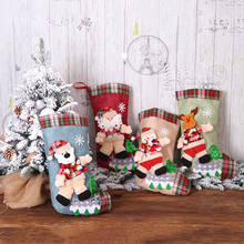 2020 New Christmas stockings gift bags Christmas Decoration Snowman Candy socks ornaments Home room window Pendant 0006 2024 - buy cheap