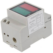 Din-Rail AC 110V/220V Digital Voltmeter Ammeter Red Volt Green Amp Meter LED Display 2024 - buy cheap