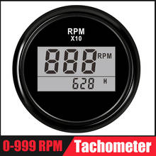52mm 2" Auto Truck Boat Digital Tachometer 0-9990 RPM With Hourmeter fit for Boat Car Truck Motorcycle Red Backlight 9-32V 2024 - buy cheap
