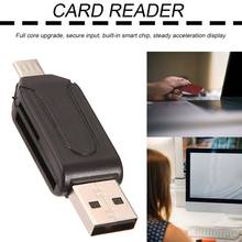 Leitor universal de cartões, leitor de cartões de celular, pc, micro usb, leitor de cartão de memória flash 2024 - compre barato