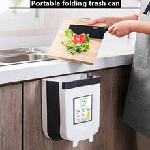 Kitchen cabinet door hanging trash can folding trash can wall-mounted trash can, the trash can can be used for toilet garbage 2024 - buy cheap