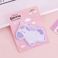 Korean Kawaii Rainbow Unicorn Sticky Notes Creative Post Notepad Cute DIY Memo Pad Office Supplies School Stationery 2024 - buy cheap